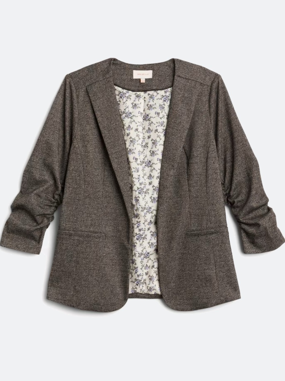 Skies Are Blue Raja Collarless Blazer Dark Grey